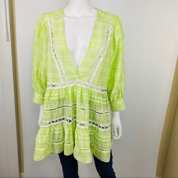 Free People Sz M Time Out Lace Tunic - Picture 2 of 8